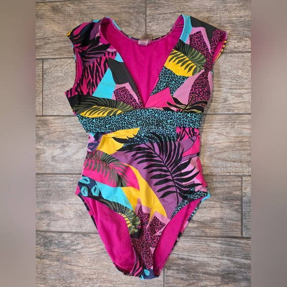 Bleu Rod Beattie Other - Bleu Rob Beattie Vibrant Tropical Print Swimsuit Sz 6 Medium
